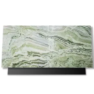 AST OEM/ODM marmol גבוהה-end צבעים סין קר אמרלד ירקן קרח ירוק שיש Primavera Lux לבן יופי השיש לוילה