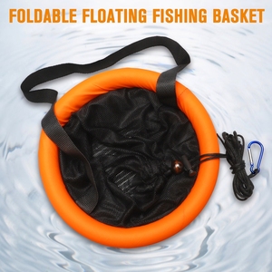Promotion Dovesun <span class=keywords><strong>Panier</strong></span> de pêche flottant pliable en nylon enduit, filet de capture portable 5/10 Gallons pour écrevisses et poissons-nains - Product Image 2