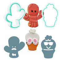 Ensemble de découpoirs à biscuits en plastique Sweet Sugarbelle Cactus, moule à biscuits en pâte à sucre pour glaçage royal