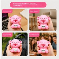 Jouet à presser en caoutchouc thermoplastique fait main en forme de cochon souriant - Modèle anti-stress et de décompression FZ-E5137