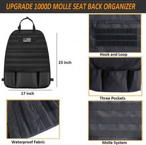 Échantillon Gratuit : Organisateur de Siège Arrière avec Pochettes et Panneau Molle pour Voiture – Housse de Protection pour Siège Arrière - Product Image 3