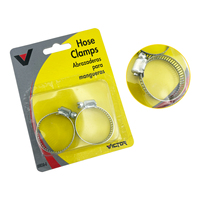 Lot de 2 colliers de serrage réglables en acier galvanisé pour tuyaux d'eau, tubes d'air et flexibles de carburant – Outils à main