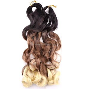 High Quality 75G Synthetic Loose Wavy Braid <strong>French</strong> Spiral Curly Hair Extension Cheap Long Straight Water Wave Soft Comfortable - Product Image 3