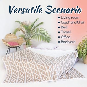 Otoño e invierno suave cálido Color puro doble capa Jacquard esponjoso franela Sherpa sofá ropa de cama manta Casual - Product Image 5