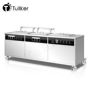 Tullker nettoyeur à ultrasons à trois stations baignoire Agitation tête de cylindre <span class=keywords><strong>carburateur</strong></span> injecteur Machine de nettoyage industrielle - Product Image 1