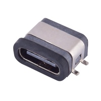 USB 타입-C 16핀 SMD IPX6 방수 SMT 커넥터 (3A 정격, 10,000 사이클 내구성)