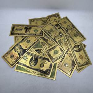 Billet de banque plaqué or 24 carats en dollars américains, avec design personnalisé, en stock - Product Image 2