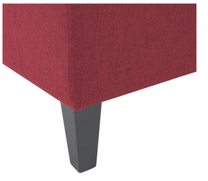 Rượu Vang Đỏ Cắt Sang Trọng Thanh Lịch Chất Lượng Cao Vải Linen L Ghế Sofa Đồ Nội Thất Phòng Khách Trong Nhà <span class=keywords><strong>Futon</strong></span> Modular Duy Nhất - Product Image 5