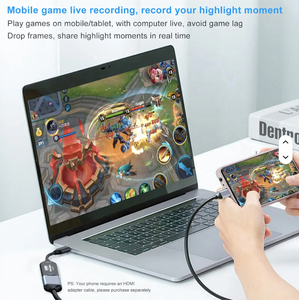 Adaptador USB-C 1080P para Transmisión en Vivo, Grabación de Videojuegos, Videoconferencias, Baja Latencia, Aleación de Aluminio para OBS, Xbox, Laptop, iPad, <span class=keywords><strong>iMac</strong></span> - Product Image 3