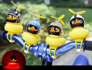 スクーター自転車ベル小さな黄色いアヒルヘルメットプロペラ風鈴かわいいサイクリングおもちゃハンドルバー装飾面白い装飾品 - Product Image 5
