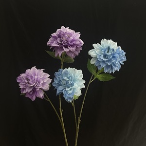Fleurs artificielles Junheyuan, dahlias en soie, branche unique, décoration de mariage, arrangement floral - Product Image 4