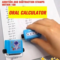 Vente chaude Math Rolling Stamp Imprimer Calcul Questions Préscolaire Mathématiques Jouet Enfants Outils Mathématiques Avec Encre