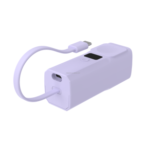 2024 Mini Portable Smart Watch Charger LED Display 5000mAh Wireless Charging-Type-C <strong>Input</strong> 20W Double USB LI-Polymer Battery - Product Image 1