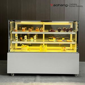 ثلاجة عرض الكيك والمعجنات للمخابز بسعر الجملة من المصنع، خزانة تبريد وعرض مع إضاءة LED لمحلات الحلويات - Product Image 4