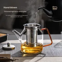 Théières en verre épaissi, cuisinières électriques en céramique, bouilloires, services à thé en verre pour la maison, théières en acier inoxydable à follicules