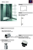 Promotion : Paroi de douche coulissante rectangulaire sans cadre, moderne, en pierre artificielle, verre trempé et alliage d'aluminium pour salle de bain DIN