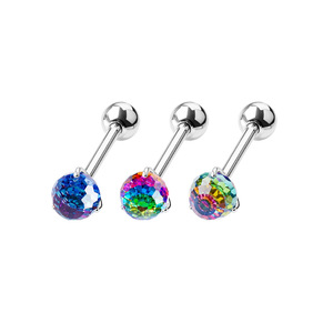 Bijoux en alliage de titane F136, boule de danse à dégradé, bijoux de piercing corporel, boucles d'oreilles et clous de langue en stock - Product Image 5