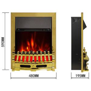 <span class=keywords><strong>Chimenea</strong></span> eléctrica con <span class=keywords><strong>marco</strong></span> dorado plateado y control manual con logotipo personalizado de 23 pulgadas <span class=keywords><strong>para</strong></span> hotel y hogar - Product Image 6