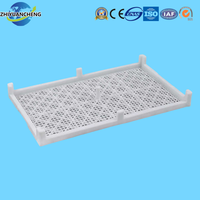 Plateaux à pâtes en plastique pliables brevetés conception peu profonde en maille pour un séchage efficace boîtes de rangement empilables 40% gain de temps