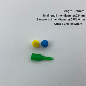 맞춤형 단면 원뿔형 19mm 길이 0.9mm 실리콘 광섬유 부품 부트 (SC 광섬유 커넥터용) - Product Image 2