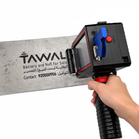 Imprimante jet d'encre portable à séchage rapide pour béton, métal, sacs plastiques – Machine de codage avec hauteur d'impression 2-50mm pour Date/Horaire/Code-barres/QR
