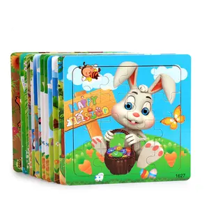 Jeu éducatif en bois <span class=keywords><strong>de</strong></span> dinosaure, jouets pour enfants, garçons et filles, 16 pièces - Product Image 1