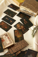 Cartes de tarot Kingcards Gold Edge, finition mate, impression personnalisée, jeu d'oracle avec guide, vente en gros, lecture spirituelle