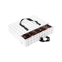 Boîte d'emballage en carton blanc avec séparateur pour chocolats, prix bas de l'industrie, chocolat individuel pour la Saint-Valentin, 2 boîtes sucrées
