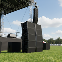 Sistema de Altavoces Line Array de Tres Vías de 12 Pulgadas, para Escenarios Grandes, Audio Profesional para Exteriores, Pasivo de Madera con Neodimio, 2200W, 8ohm, AC
