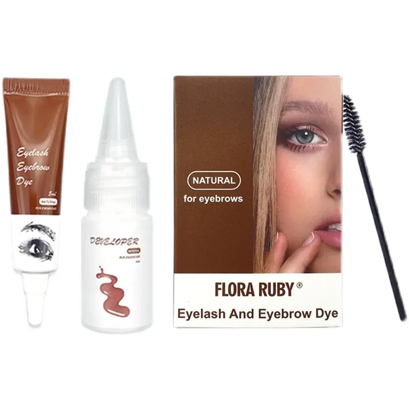 Brow Lash Tint FLORA sopracciglio hennè Dye Kit Gel Cream Organic Semi Salon hennè permanente naturale a lunga durata per sopracciglia