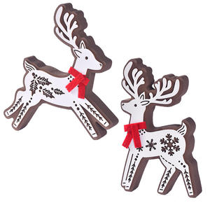 Adorno Navideño de Madera para Mesa, Decoración Navideña de Escritorio, Decoraciones de Alce - Product Image 6