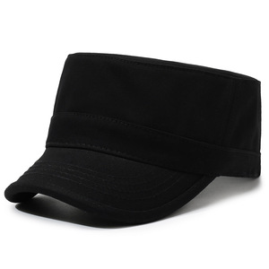 Spring Summer Solid Color High Quality Fitted Canvas Unisex Fashion Casual Outdoor <b>Flat</b> Top Baseball Sun <b>Hat</b> - Product Image 6