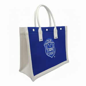 Bolsa Tote Multifuncional Bordada Personalizada al por Mayor de la Hermandad Zeta Phi Beta, Artículos Griegos - Product Image 1