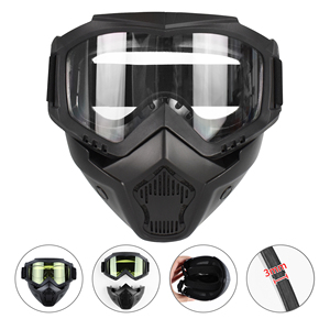Protection UV FaceCoverfor Chasse Formation Ski Cosplay Cyclisme CSDetachable Tactical Windproof Facemask avec Thickened Lenses - Product Image 1