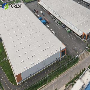 Fire Resistant Modular Structural Steel Industrial Warehouse Building Clear Span Raw Cargo Storage <b>Hub</b> Depot - Product Image 1