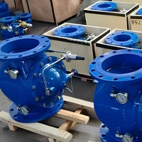 Katup Pengatur Tekanan Industri Biru Tipe Y Katup Kontrol Stabilisasi Diafragma untuk Sistem Air