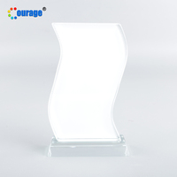 Souvenir d'événement, trophée personnalisé, impression par sublimation, plaque en cristal, cadre photo en verre, vierge, BXP-05