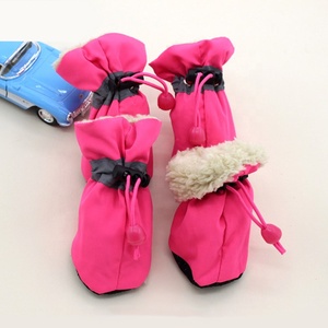 4 pz/set invernali impermeabili per cani da compagnia scarpe antiscivolo con suola morbida calzature spesse calde per piccoli gatti cani calzini stivaletti - Product Image 6