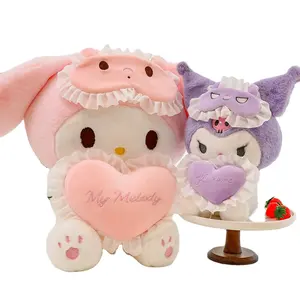 RuunJoy Travesseiro de dormir Kawaii personalizado para crianças, boneco de pelúcia Kuromi Melody, máquina de bonecos de pelúcia personalizada, atacado