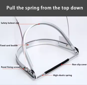 Visor transparente Escudo facial Casco de soldadura de plástico antihumo con protección facial resistente al calor - Product Image 3