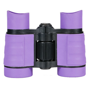 Binoculares morados para niños, telescopio de juguete de plástico 4X30 para exploración al aire libre, de 5 a 7 años - Product Image 1