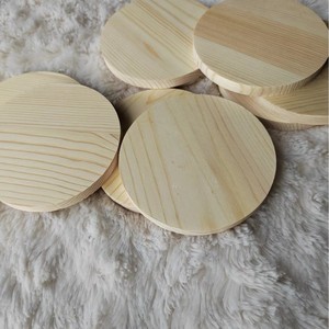 Piezas redondas de madera de pino para manualidades, decoración, accesorios de pintura, uso doméstico, colores auténticos, flores de paisaje, dibujos animados - Product Image 5