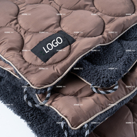 Couverture d'extérieur personnalisée en polaire nylon épaisse, avec doublure Sherpa, imperméable, pour le camping en hiver, avec logo