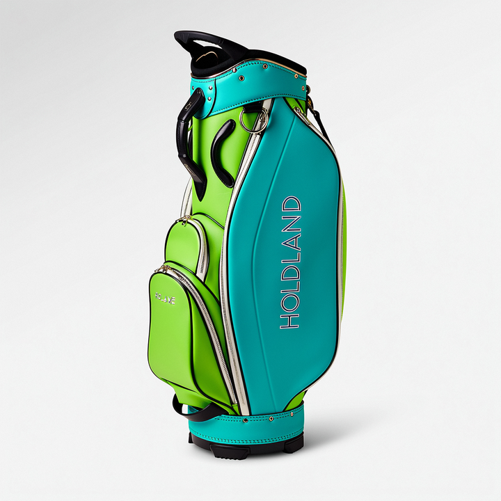 Vintage Golf Bag Automatically Adjustable Dual Straps Lightweight Golf Stand Bag with 7 Way Full