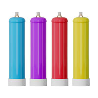 Réservoir en acier jetable portable de 1,1 L, haute pression, poids de 2 kg, directement de l'usine