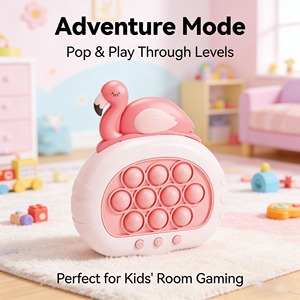 Macchina da <span class=keywords><strong>gioco</strong></span> educativa Quick Push <span class=keywords><strong>Pop</strong></span> <span class=keywords><strong>IT</strong></span> con 6 stili, 645 livelli, luci e suoni, <span class=keywords><strong>gioco</strong></span> di battaglia per 2 giocatori, giocattolo antistress per l'allenamento della reazione dei bambini - Product Image 2