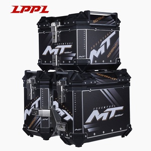 Meilleures ventes : Ensemble de 3 valises en alliage d'aluminium, résistantes à l'usure et imperméables, pour <span class=keywords><strong>coffre</strong></span> de moto et utilisation en extérieur - Product Image 2