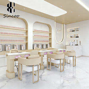 Light Luxury Custom Colors Metal Manicure Table Set with Gel Lamp and Big Drawers for Fashion Salon <b>Nail</b> Artist <b>Desk</b> - Product Image 1