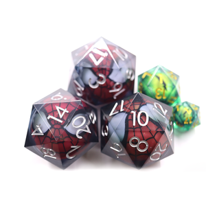 New Design Custom Resin sharp Edge <strong>Dice</strong> 50mm Oversize D20 Spider <strong>Man</strong> Single Led <strong>Dice</strong> for DND RPG Game - Product Image 3