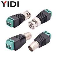 YIDI RGB BNC Q9 Conector de Tornillo DC Macho Hembra 2P de un Solo Núcleo para Tiras de Luces LED, Audio y Video, Contacto de Cobre, Certificado CE, 1-36VDC